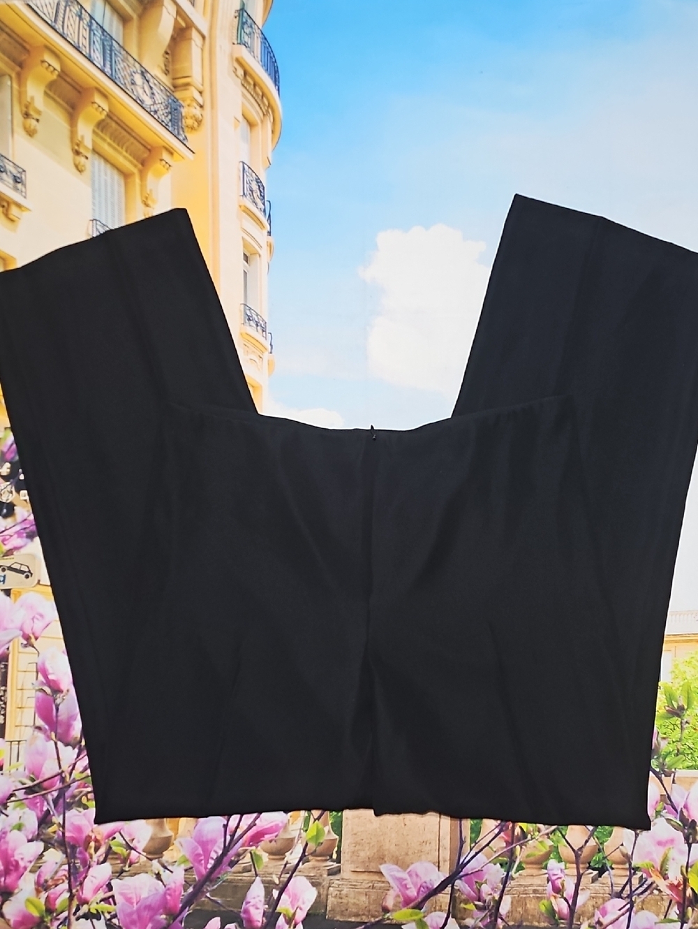 Joseph Ribkoff Black High Waist Wide Leg Trousers Pants Size 14